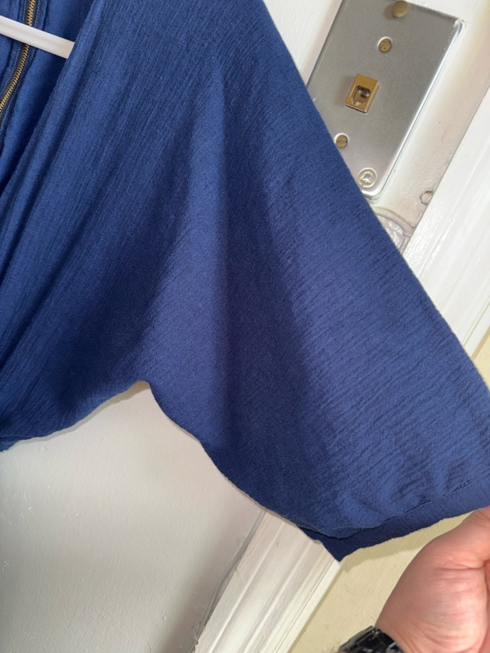 Rue Stiic Zion Maxi Dress in Navy Linen Blend - Open Back - Picture 5 of 16